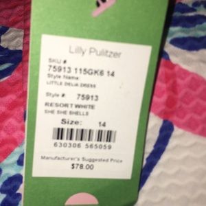 NWT. Lilly Pulitzer Girls dress Size 14